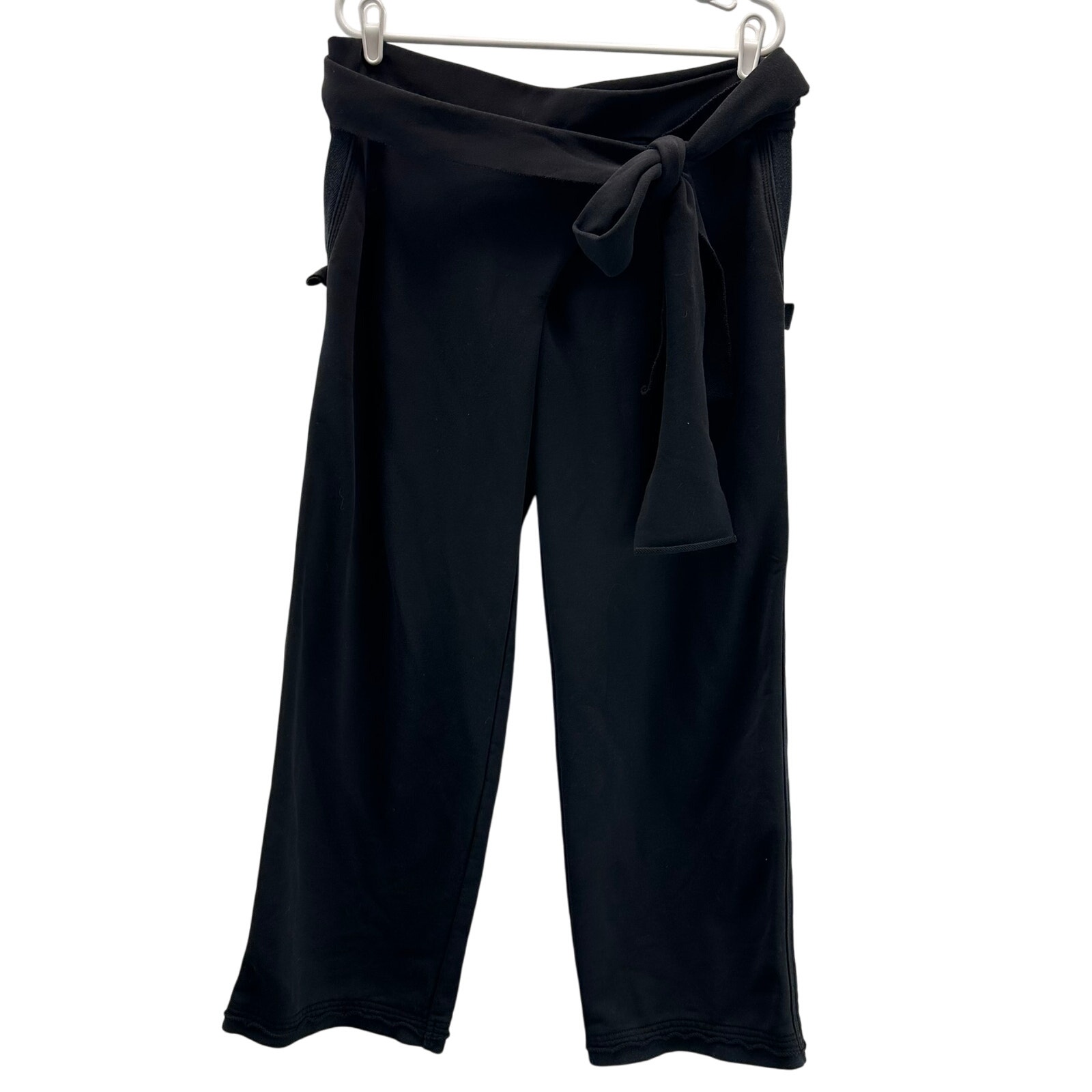 Aakasha Cotton Overlapped Front Pants Black Med Lagenlook Artsy — image 2 of 8